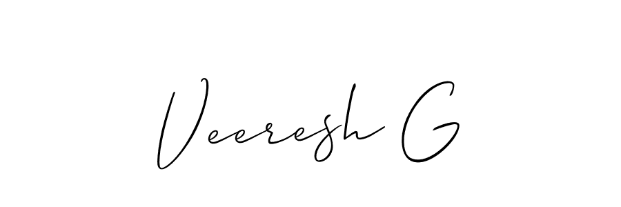 How to Draw Veeresh G signature style? Allison_Script is a latest design signature styles for name Veeresh G. Veeresh G signature style 2 images and pictures png