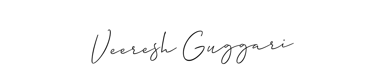 The best way (Allison_Script) to make a short signature is to pick only two or three words in your name. The name Veeresh Guggari include a total of six letters. For converting this name. Veeresh Guggari signature style 2 images and pictures png