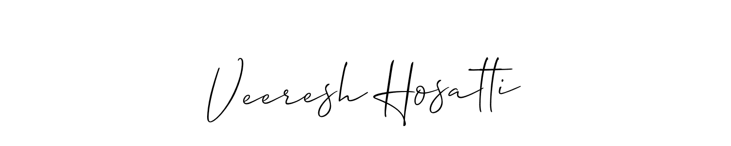 Also we have Veeresh Hosatti name is the best signature style. Create professional handwritten signature collection using Allison_Script autograph style. Veeresh Hosatti signature style 2 images and pictures png