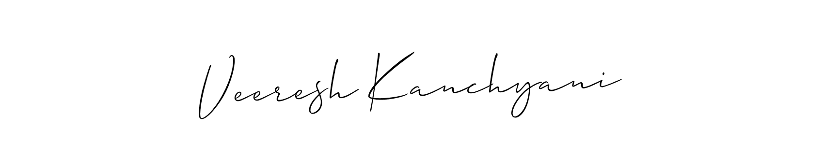 You should practise on your own different ways (Allison_Script) to write your name (Veeresh Kanchyani) in signature. don't let someone else do it for you. Veeresh Kanchyani signature style 2 images and pictures png