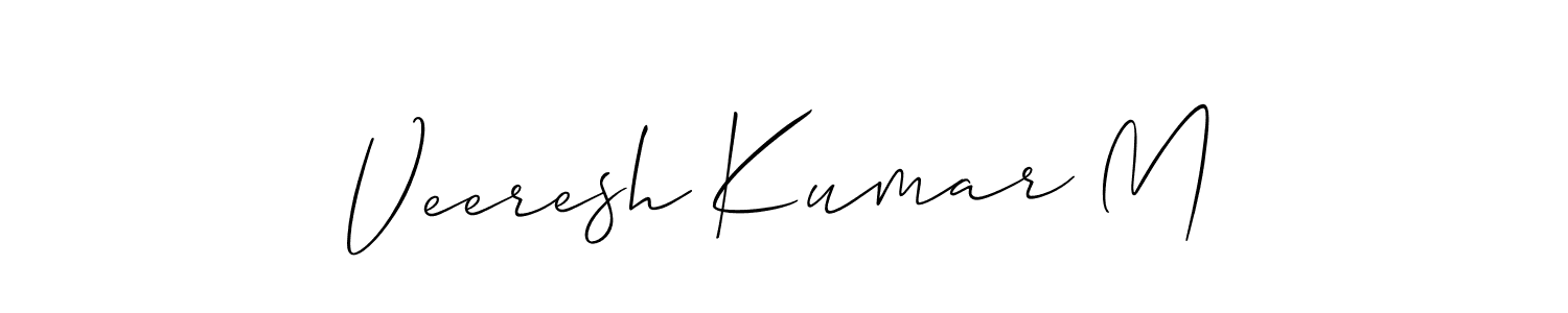 You should practise on your own different ways (Allison_Script) to write your name (Veeresh Kumar M) in signature. don't let someone else do it for you. Veeresh Kumar M signature style 2 images and pictures png