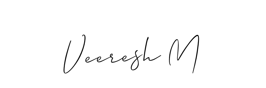 Make a beautiful signature design for name Veeresh M. With this signature (Allison_Script) style, you can create a handwritten signature for free. Veeresh M signature style 2 images and pictures png