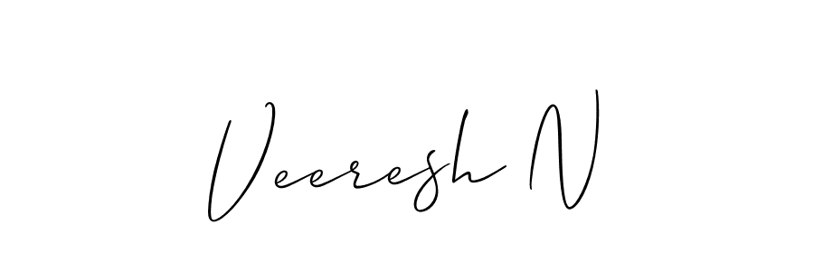 It looks lik you need a new signature style for name Veeresh N. Design unique handwritten (Allison_Script) signature with our free signature maker in just a few clicks. Veeresh N signature style 2 images and pictures png