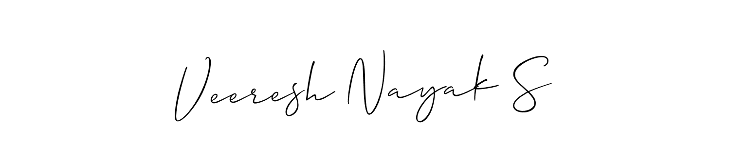 This is the best signature style for the Veeresh Nayak S name. Also you like these signature font (Allison_Script). Mix name signature. Veeresh Nayak S signature style 2 images and pictures png