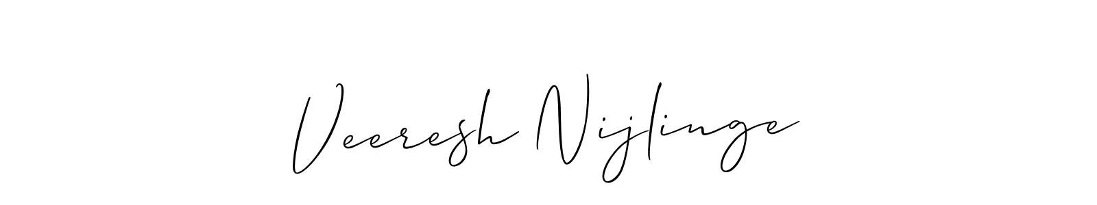 Veeresh Nijlinge stylish signature style. Best Handwritten Sign (Allison_Script) for my name. Handwritten Signature Collection Ideas for my name Veeresh Nijlinge. Veeresh Nijlinge signature style 2 images and pictures png