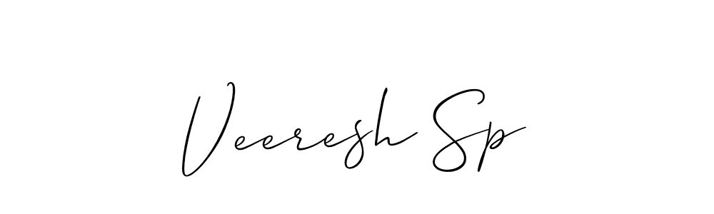 You should practise on your own different ways (Allison_Script) to write your name (Veeresh Sp) in signature. don't let someone else do it for you. Veeresh Sp signature style 2 images and pictures png