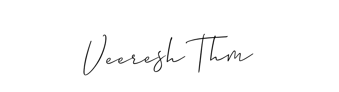 Similarly Allison_Script is the best handwritten signature design. Signature creator online .You can use it as an online autograph creator for name Veeresh Thm. Veeresh Thm signature style 2 images and pictures png