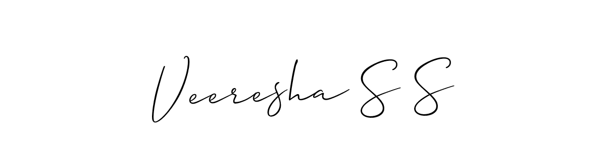 Make a short Veeresha S S signature style. Manage your documents anywhere anytime using Allison_Script. Create and add eSignatures, submit forms, share and send files easily. Veeresha S S signature style 2 images and pictures png
