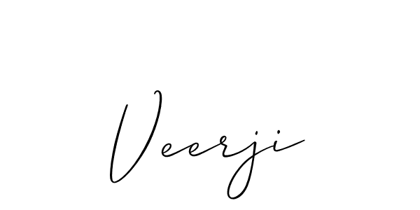 How to make Veerji name signature. Use Allison_Script style for creating short signs online. This is the latest handwritten sign. Veerji signature style 2 images and pictures png
