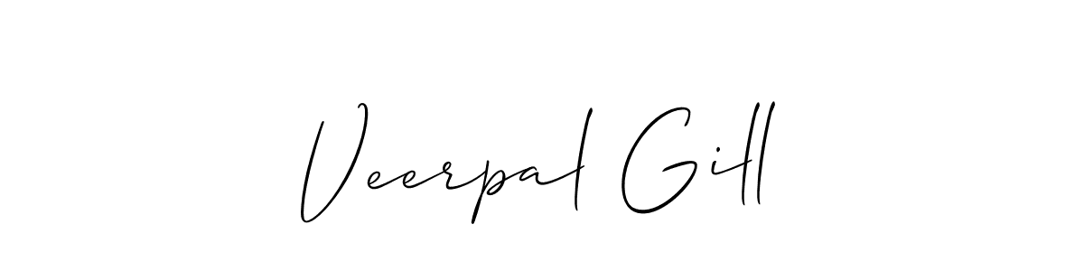 You should practise on your own different ways (Allison_Script) to write your name (Veerpal Gill) in signature. don't let someone else do it for you. Veerpal Gill signature style 2 images and pictures png