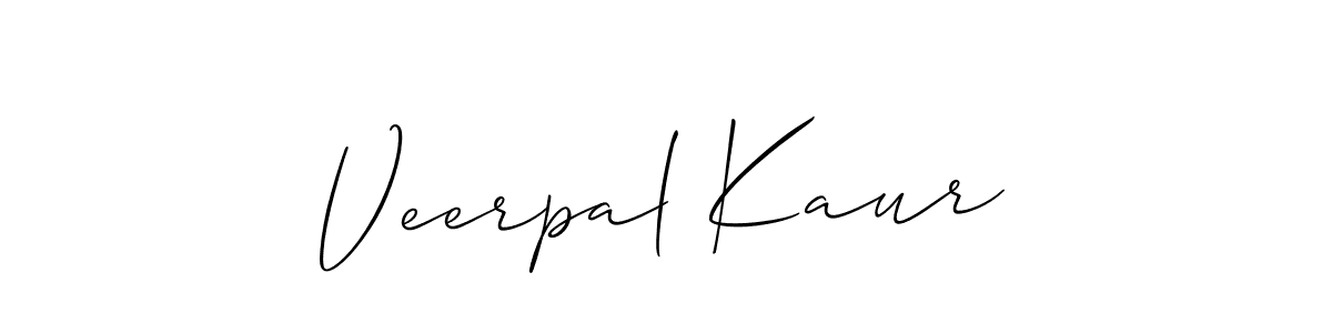 Veerpal Kaur stylish signature style. Best Handwritten Sign (Allison_Script) for my name. Handwritten Signature Collection Ideas for my name Veerpal Kaur. Veerpal Kaur signature style 2 images and pictures png