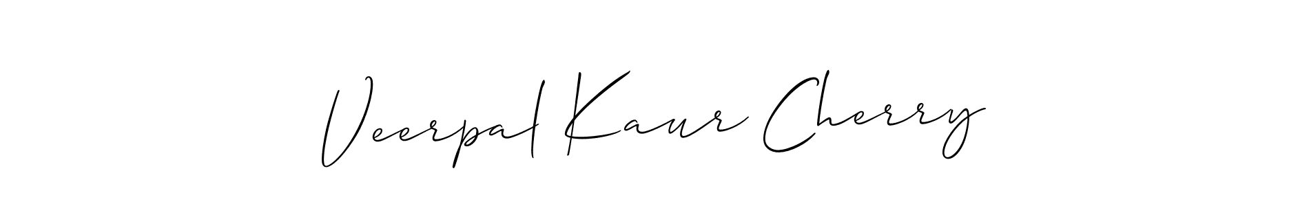 Veerpal Kaur Cherry stylish signature style. Best Handwritten Sign (Allison_Script) for my name. Handwritten Signature Collection Ideas for my name Veerpal Kaur Cherry. Veerpal Kaur Cherry signature style 2 images and pictures png