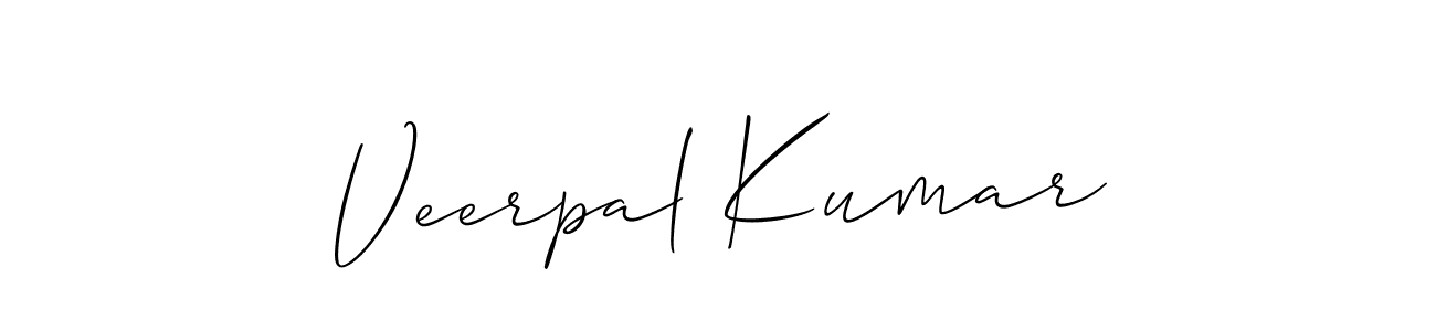 Also we have Veerpal Kumar name is the best signature style. Create professional handwritten signature collection using Allison_Script autograph style. Veerpal Kumar signature style 2 images and pictures png