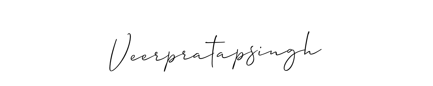 How to make Veerpratapsingh name signature. Use Allison_Script style for creating short signs online. This is the latest handwritten sign. Veerpratapsingh signature style 2 images and pictures png