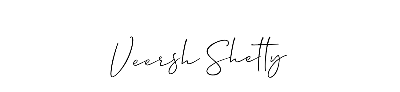 Also You can easily find your signature by using the search form. We will create Veersh Shetty name handwritten signature images for you free of cost using Allison_Script sign style. Veersh Shetty signature style 2 images and pictures png