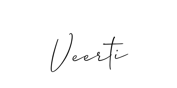 The best way (Allison_Script) to make a short signature is to pick only two or three words in your name. The name Veerti include a total of six letters. For converting this name. Veerti signature style 2 images and pictures png