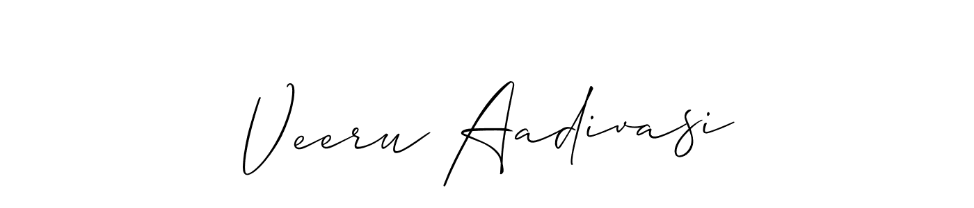 Veeru Aadivasi stylish signature style. Best Handwritten Sign (Allison_Script) for my name. Handwritten Signature Collection Ideas for my name Veeru Aadivasi. Veeru Aadivasi signature style 2 images and pictures png