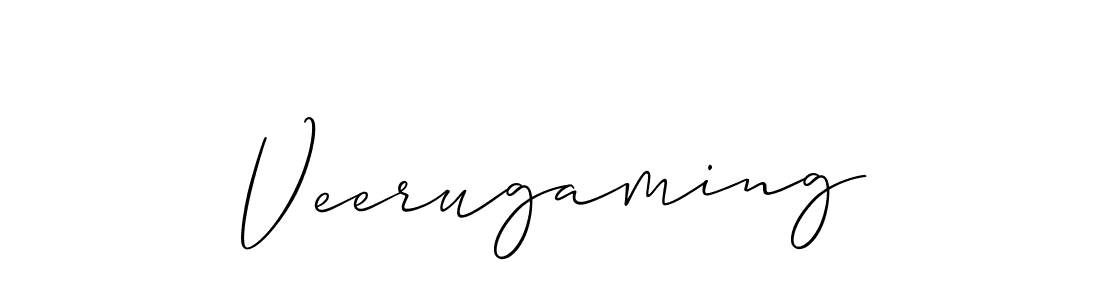 Create a beautiful signature design for name Veerugaming. With this signature (Allison_Script) fonts, you can make a handwritten signature for free. Veerugaming signature style 2 images and pictures png