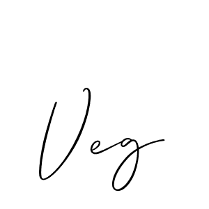 How to make Veg signature? Allison_Script is a professional autograph style. Create handwritten signature for Veg name. Veg signature style 2 images and pictures png