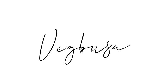 Use a signature maker to create a handwritten signature online. With this signature software, you can design (Allison_Script) your own signature for name Vegbusa. Vegbusa signature style 2 images and pictures png