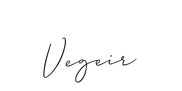 Design your own signature with our free online signature maker. With this signature software, you can create a handwritten (Allison_Script) signature for name Vegeir. Vegeir signature style 2 images and pictures png