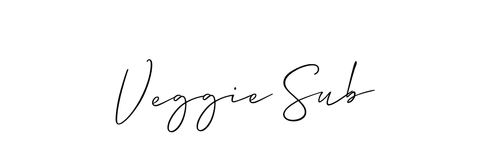 How to make Veggie Sub name signature. Use Allison_Script style for creating short signs online. This is the latest handwritten sign. Veggie Sub signature style 2 images and pictures png