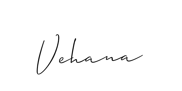 Design your own signature with our free online signature maker. With this signature software, you can create a handwritten (Allison_Script) signature for name Vehana. Vehana signature style 2 images and pictures png