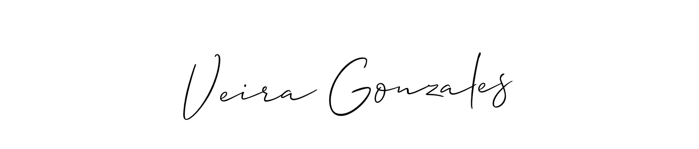 Create a beautiful signature design for name Veira Gonzales. With this signature (Allison_Script) fonts, you can make a handwritten signature for free. Veira Gonzales signature style 2 images and pictures png