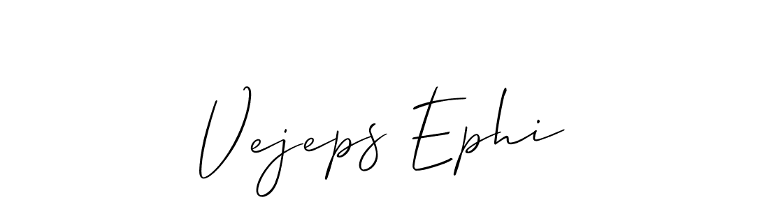 Also You can easily find your signature by using the search form. We will create Vejeps Ephi name handwritten signature images for you free of cost using Allison_Script sign style. Vejeps Ephi signature style 2 images and pictures png