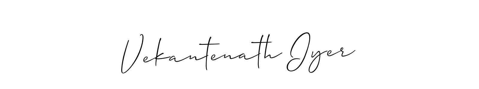 It looks lik you need a new signature style for name Vekantenath Iyer. Design unique handwritten (Allison_Script) signature with our free signature maker in just a few clicks. Vekantenath Iyer signature style 2 images and pictures png