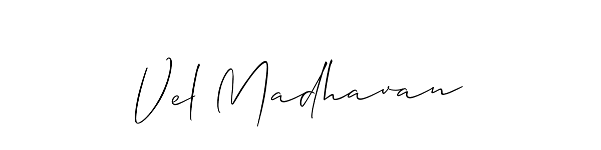 Similarly Allison_Script is the best handwritten signature design. Signature creator online .You can use it as an online autograph creator for name Vel Madhavan. Vel Madhavan signature style 2 images and pictures png