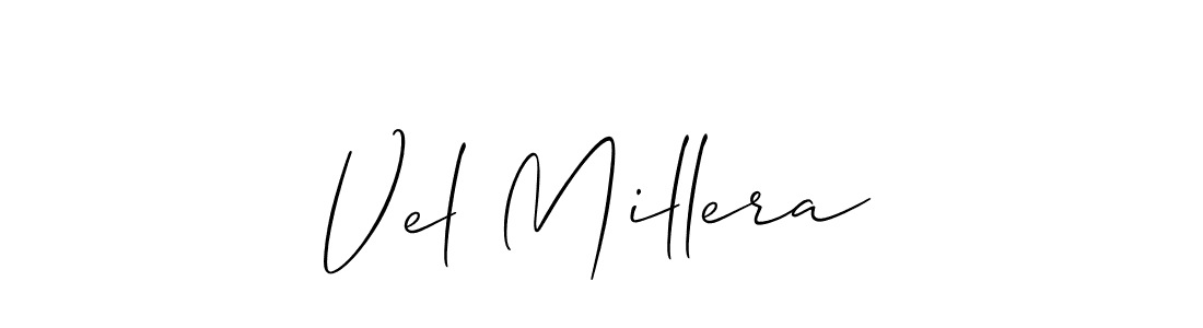 Vel Millera stylish signature style. Best Handwritten Sign (Allison_Script) for my name. Handwritten Signature Collection Ideas for my name Vel Millera. Vel Millera signature style 2 images and pictures png