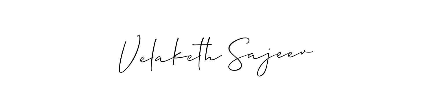 Also we have Velaketh Sajeev name is the best signature style. Create professional handwritten signature collection using Allison_Script autograph style. Velaketh Sajeev signature style 2 images and pictures png