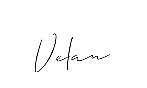 Allison_Script is a professional signature style that is perfect for those who want to add a touch of class to their signature. It is also a great choice for those who want to make their signature more unique. Get Velan name to fancy signature for free. Velan signature style 2 images and pictures png