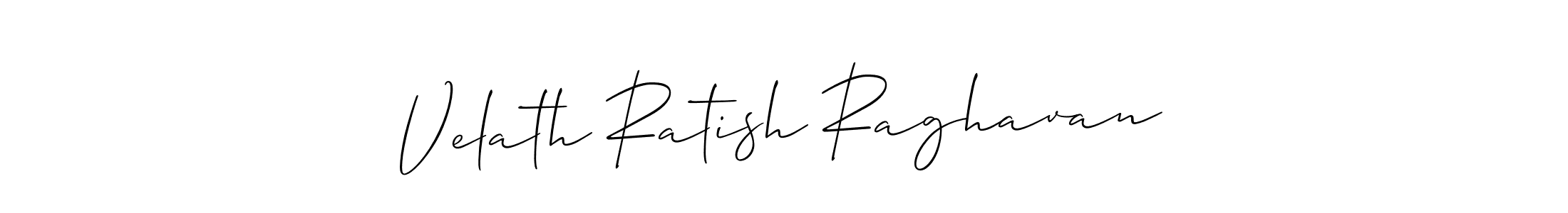 How to make Velath Ratish Raghavan signature? Allison_Script is a professional autograph style. Create handwritten signature for Velath Ratish Raghavan name. Velath Ratish Raghavan signature style 2 images and pictures png