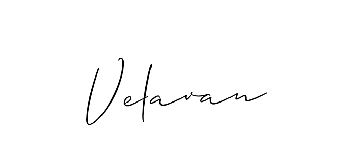 Velavan stylish signature style. Best Handwritten Sign (Allison_Script) for my name. Handwritten Signature Collection Ideas for my name Velavan. Velavan signature style 2 images and pictures png