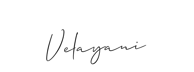 Make a beautiful signature design for name Velayani. Use this online signature maker to create a handwritten signature for free. Velayani signature style 2 images and pictures png