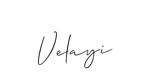 Also we have Velayi name is the best signature style. Create professional handwritten signature collection using Allison_Script autograph style. Velayi signature style 2 images and pictures png
