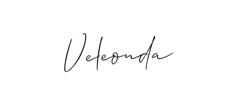 Best and Professional Signature Style for Veleonda. Allison_Script Best Signature Style Collection. Veleonda signature style 2 images and pictures png