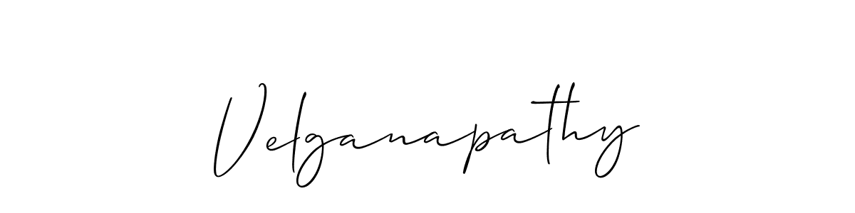 It looks lik you need a new signature style for name Velganapathy. Design unique handwritten (Allison_Script) signature with our free signature maker in just a few clicks. Velganapathy signature style 2 images and pictures png