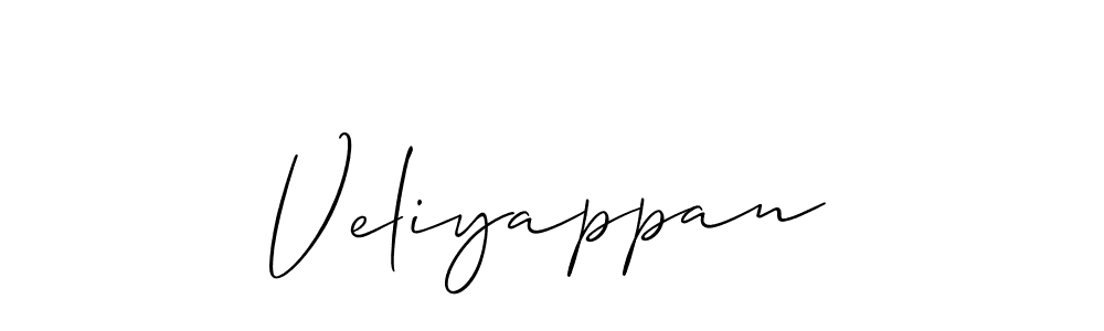 Use a signature maker to create a handwritten signature online. With this signature software, you can design (Allison_Script) your own signature for name Veliyappan. Veliyappan signature style 2 images and pictures png