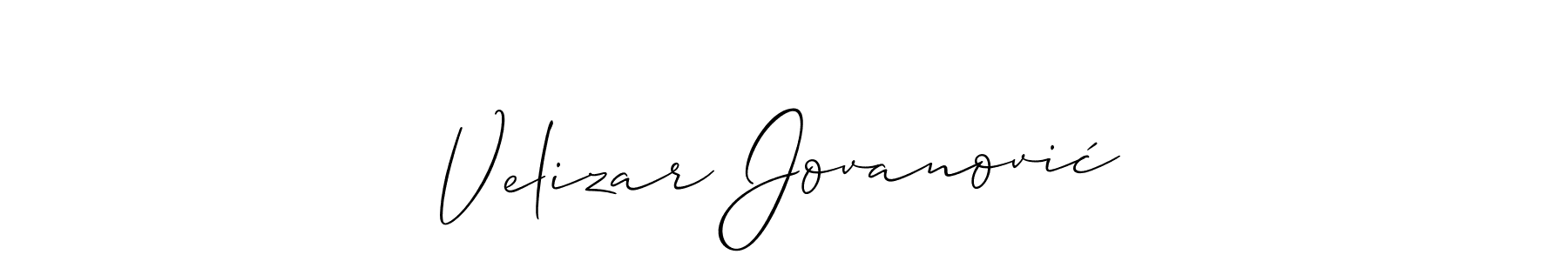 The best way (Allison_Script) to make a short signature is to pick only two or three words in your name. The name Velizar Jovanović include a total of six letters. For converting this name. Velizar Jovanović signature style 2 images and pictures png