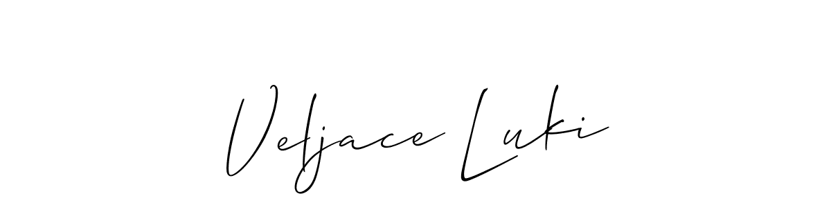 Make a short Veljace Luki signature style. Manage your documents anywhere anytime using Allison_Script. Create and add eSignatures, submit forms, share and send files easily. Veljace Luki signature style 2 images and pictures png