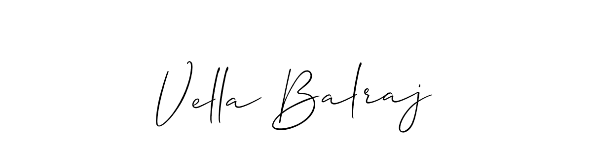 Vella Balraj stylish signature style. Best Handwritten Sign (Allison_Script) for my name. Handwritten Signature Collection Ideas for my name Vella Balraj. Vella Balraj signature style 2 images and pictures png
