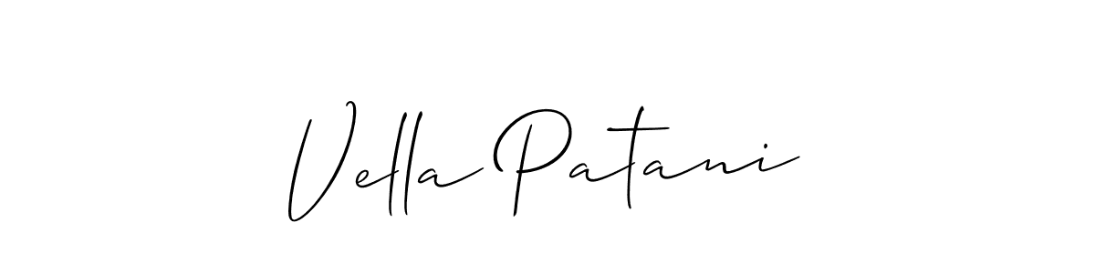 How to make Vella Patani signature? Allison_Script is a professional autograph style. Create handwritten signature for Vella Patani name. Vella Patani signature style 2 images and pictures png