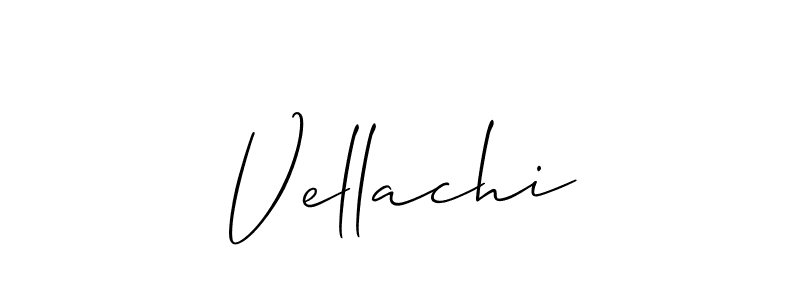 The best way (Allison_Script) to make a short signature is to pick only two or three words in your name. The name Vellachi include a total of six letters. For converting this name. Vellachi signature style 2 images and pictures png