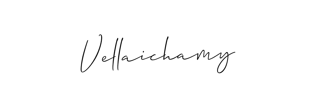 Make a beautiful signature design for name Vellaichamy. With this signature (Allison_Script) style, you can create a handwritten signature for free. Vellaichamy signature style 2 images and pictures png