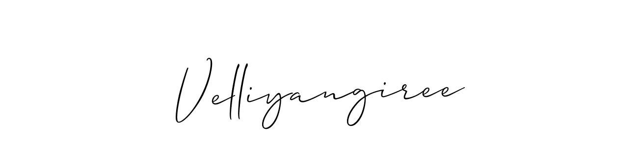 It looks lik you need a new signature style for name Velliyangiree. Design unique handwritten (Allison_Script) signature with our free signature maker in just a few clicks. Velliyangiree signature style 2 images and pictures png
