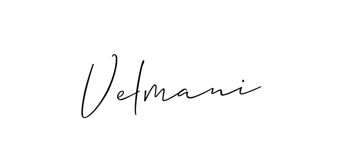 Best and Professional Signature Style for Velmani. Allison_Script Best Signature Style Collection. Velmani signature style 2 images and pictures png