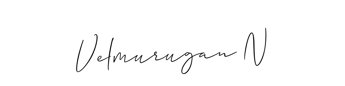 It looks lik you need a new signature style for name Velmurugan N. Design unique handwritten (Allison_Script) signature with our free signature maker in just a few clicks. Velmurugan N signature style 2 images and pictures png